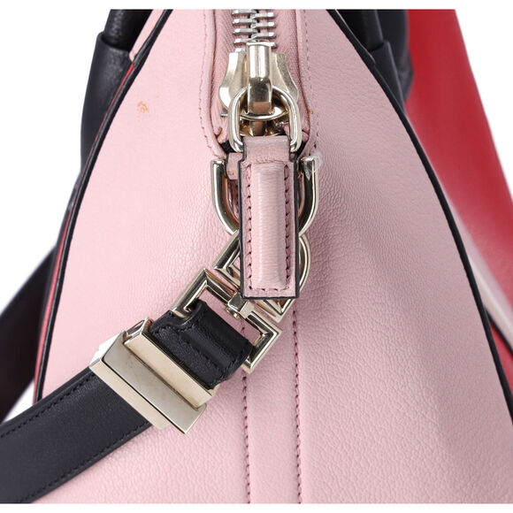 GIVENCHY Antigona Small Satchel Sugar Goatskin Tri-Color Red Pink Black - Picture 11 of 12